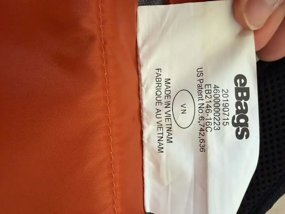 eBags EB2146-16C Professional Slim Laptop Backpack Gray Orange Travel